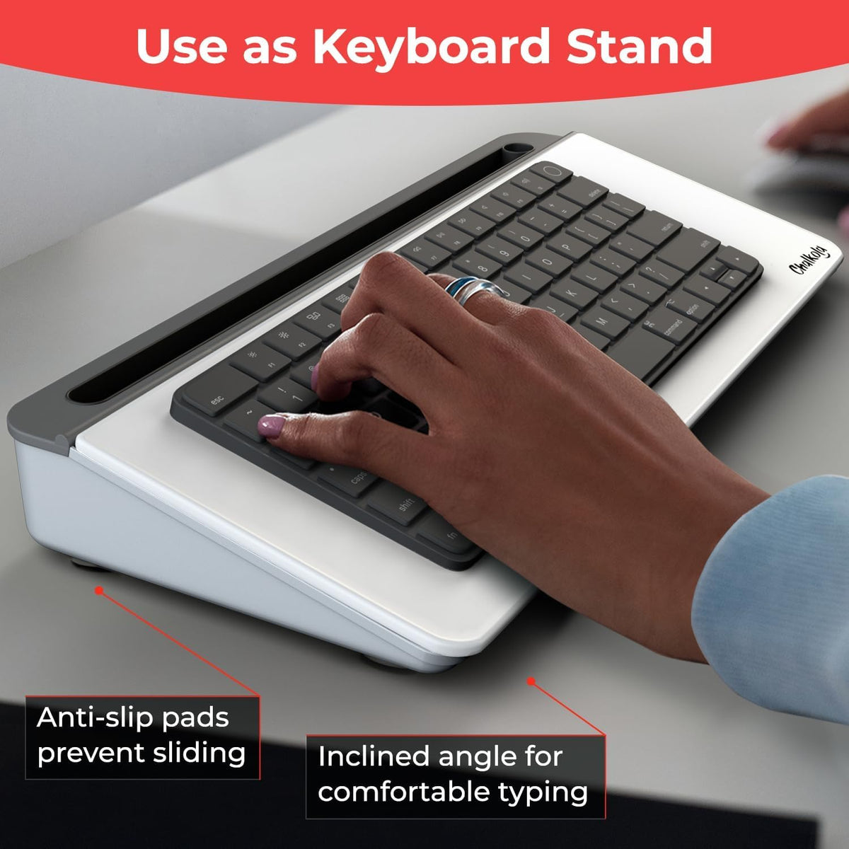 Glass Desktop Whiteboard with Storage, Desk Dry Erase Board Buddy