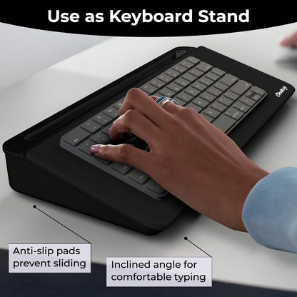 Glass Desktop Whiteboard with Storage, Desk Dry Erase Board Buddy
