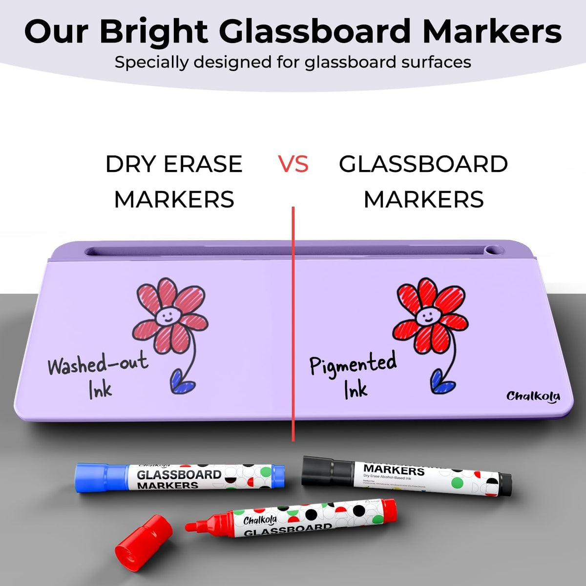 Glass Desktop Whiteboard with Storage, Desk Dry Erase Board Buddy