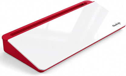 Glass Desktop Whiteboard with Storage, Desk Dry Erase Board Buddy