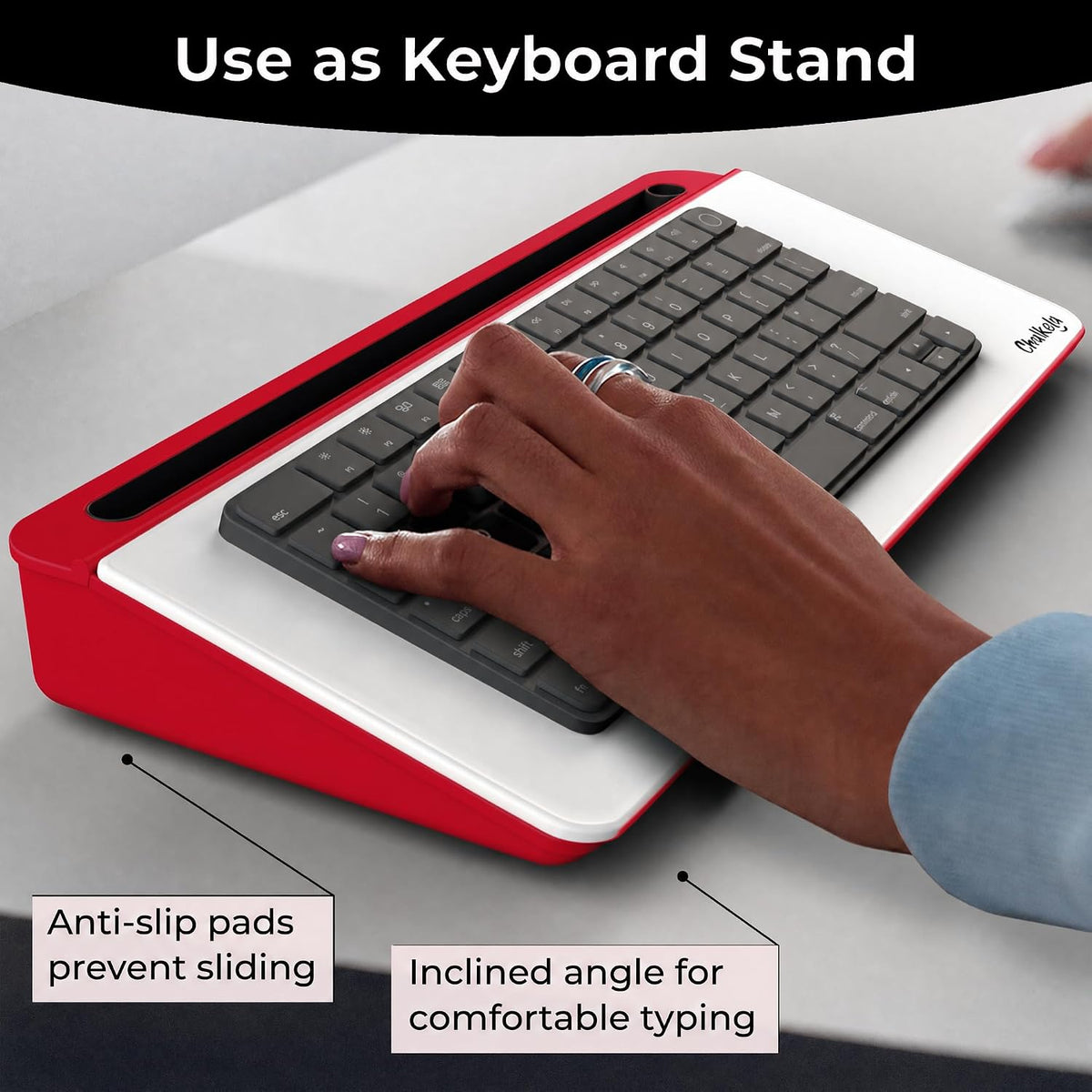Glass Desktop Whiteboard with Storage, Desk Dry Erase Board Buddy