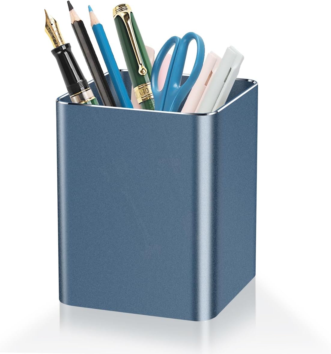 Pen holder, aluminum alloy waterproof pen holder, desktop simple and modern minimalist, multifunctional office supplies for families, kids and schools