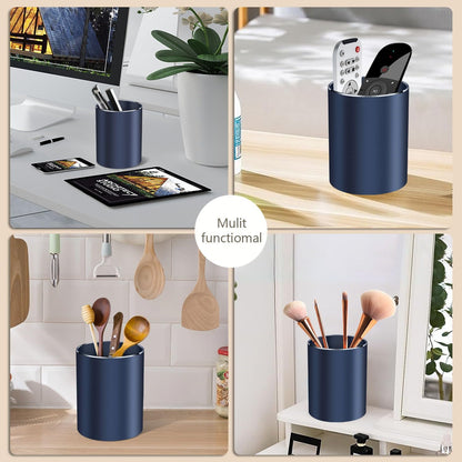 Pen holder, aluminum alloy waterproof pen holder, desktop simple and modern minimalist, multifunctional office supplies for families, kids and schools