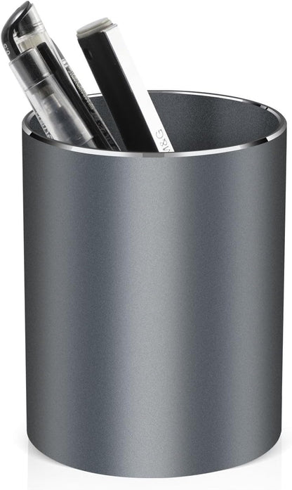 Pen holder, aluminum alloy waterproof pen holder, desktop simple and modern minimalist, multifunctional office supplies for families, kids and schools