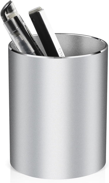 Pen holder, aluminum alloy waterproof pen holder, desktop simple and modern minimalist, multifunctional office supplies for families, kids and schools
