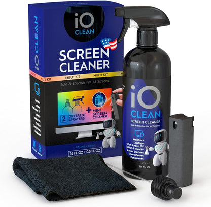 Screen Cleaner Spray (16oz+16oz) – Cleaning Kit for LCD LED OLED TV