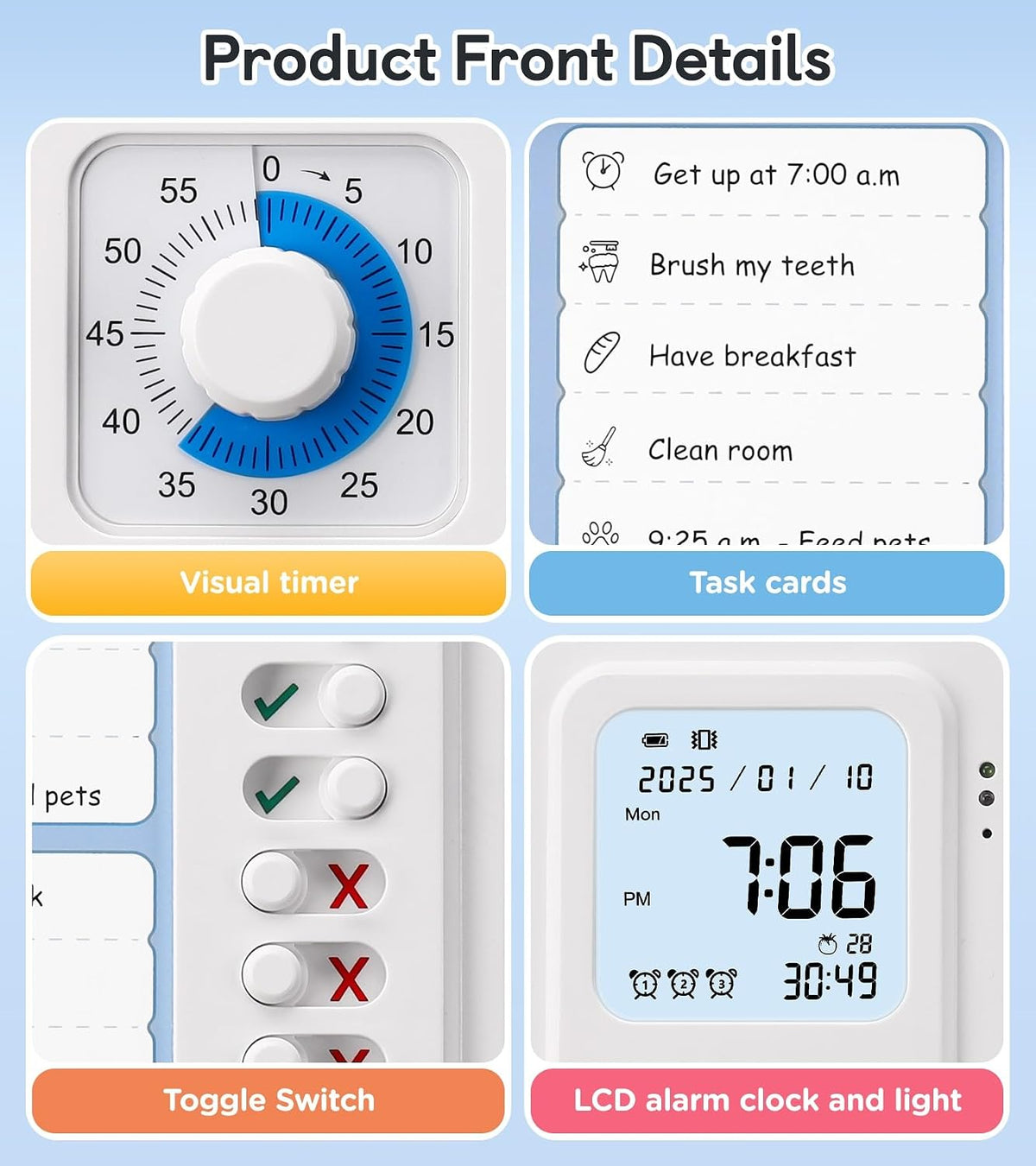 3-in-1 Visual Timer & ADHD Tool for Kids|Adults