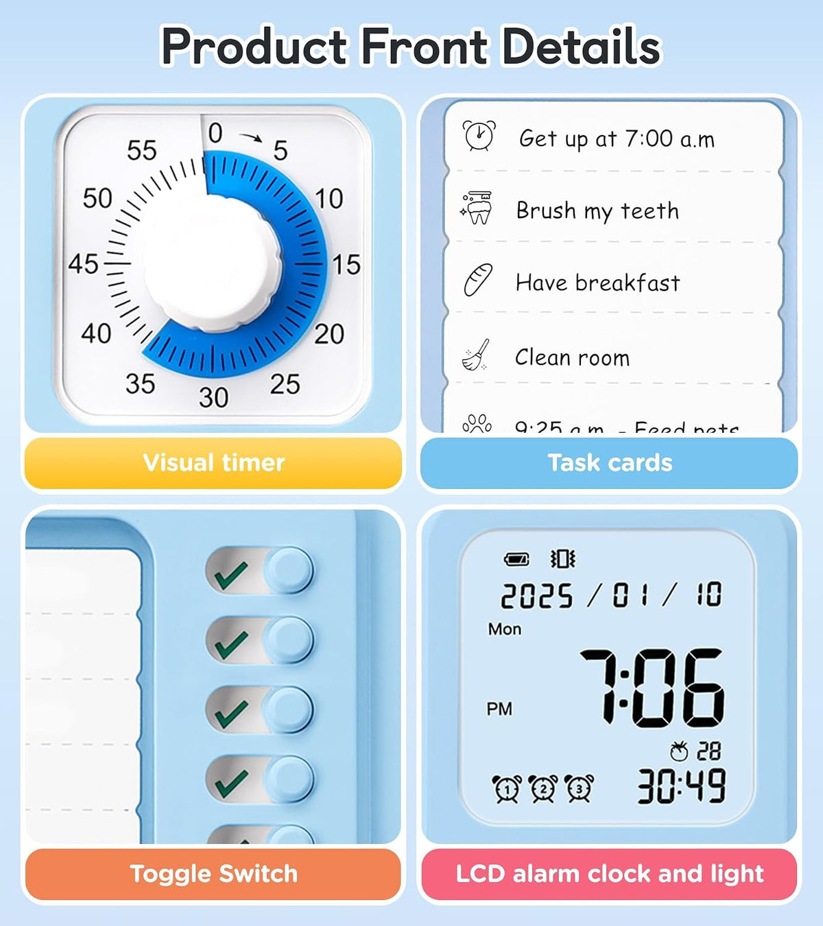 3-in-1 Visual Timer & ADHD Tool for Kids|Adults