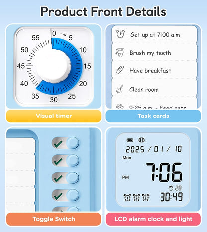 3-in-1 Visual Timer & ADHD Tool for Kids|Adults