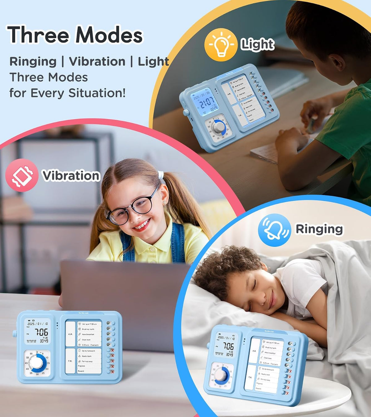 3-in-1 Visual Timer & ADHD Tool for Kids|Adults