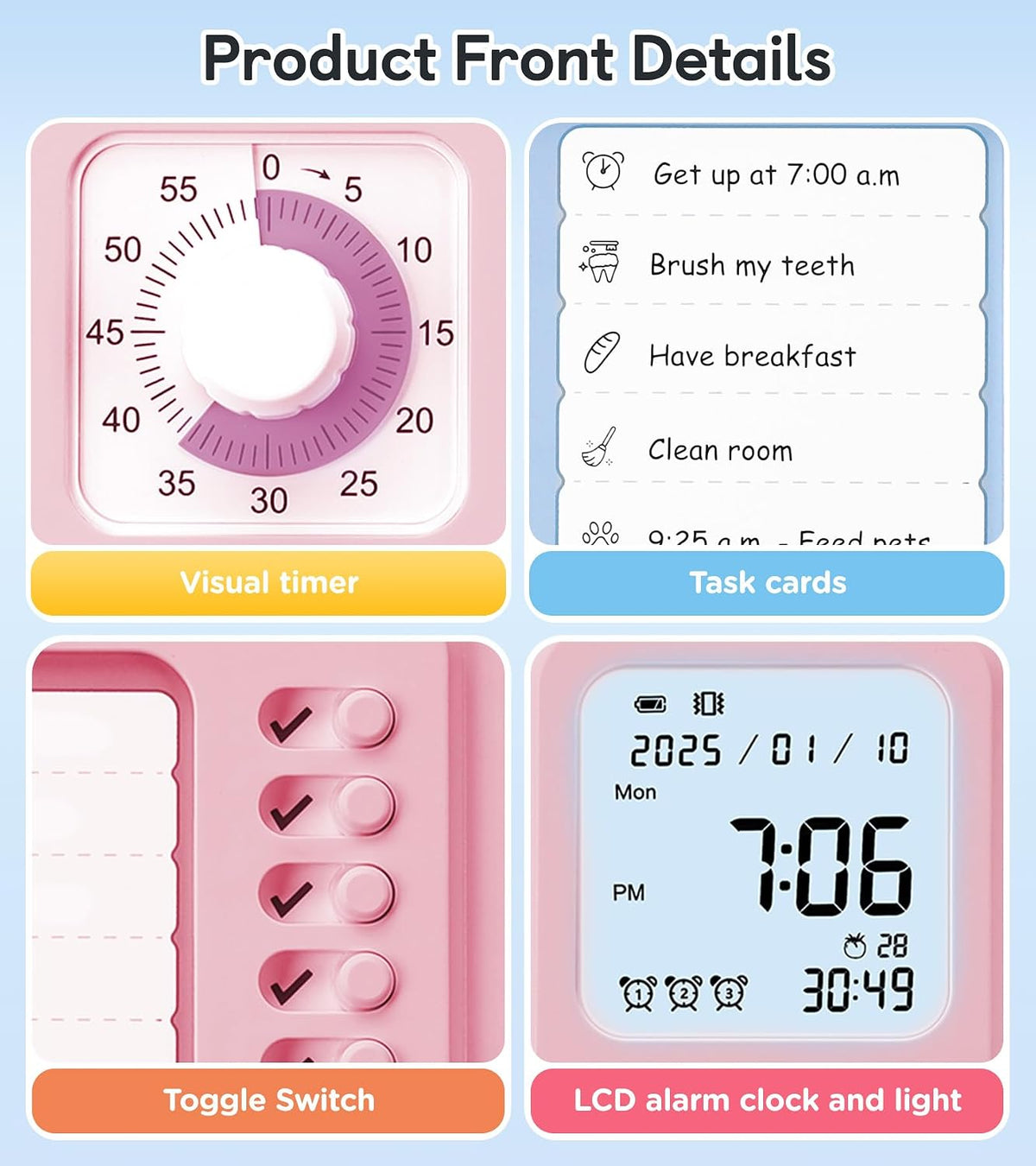 3-in-1 Visual Timer & ADHD Tool for Kids|Adults