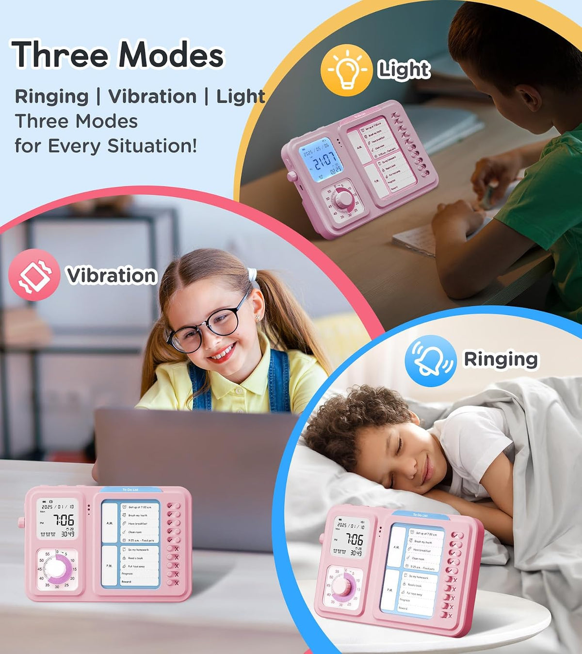 3-in-1 Visual Timer & ADHD Tool for Kids|Adults