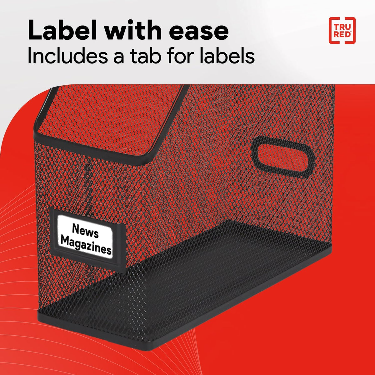 Staples Metal Magazine File Organizer, Black - Top - Loading Desktop File Holder with Handle, Holds Up to 1000 Sheets