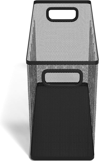 Staples Metal Magazine File Organizer, Black - Top - Loading Desktop File Holder with Handle, Holds Up to 1000 Sheets