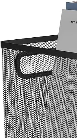 Staples Metal Magazine File Organizer, Black - Top - Loading Desktop File Holder with Handle, Holds Up to 1000 Sheets