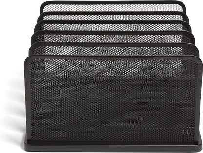 Staples Metal Magazine File Organizer, Black - Top - Loading Desktop File Holder with Handle, Holds Up to 1000 Sheets