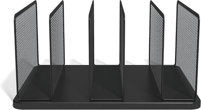 Staples Metal Magazine File Organizer, Black - Top - Loading Desktop File Holder with Handle, Holds Up to 1000 Sheets