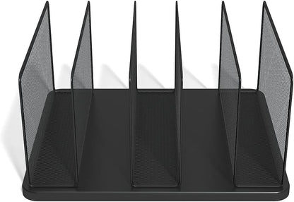 Staples Metal Magazine File Organizer, Black - Top - Loading Desktop File Holder with Handle, Holds Up to 1000 Sheets