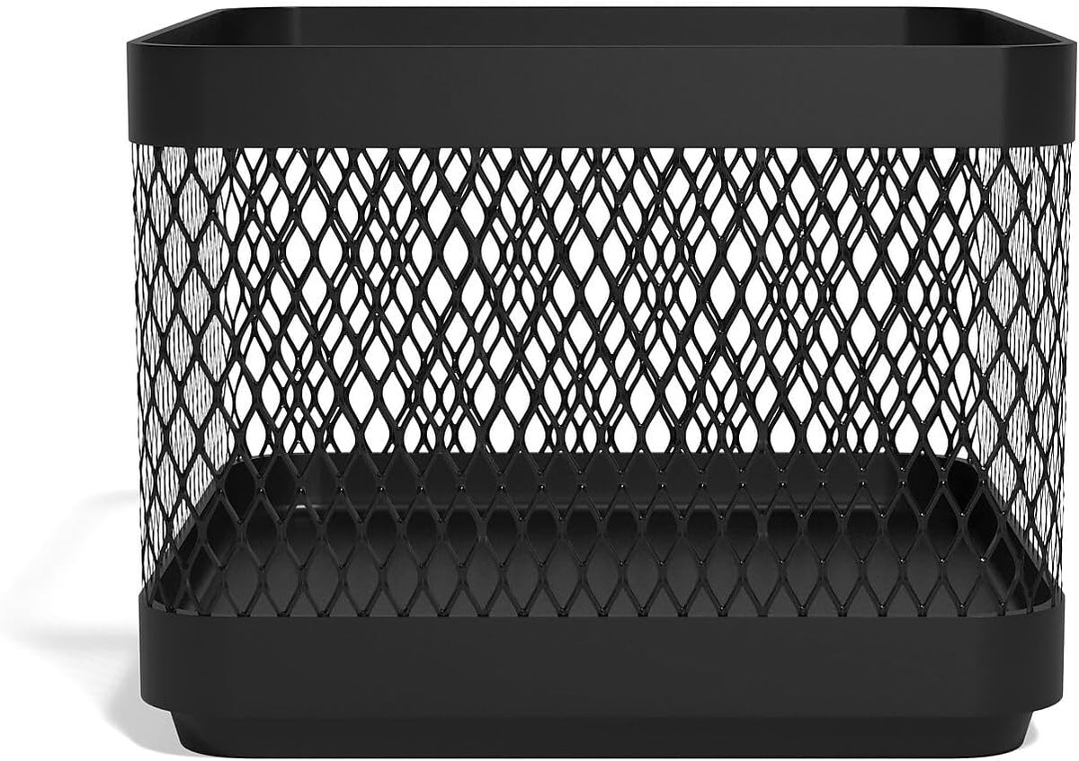 Staples Metal Magazine File Organizer, Black - Top - Loading Desktop File Holder with Handle, Holds Up to 1000 Sheets