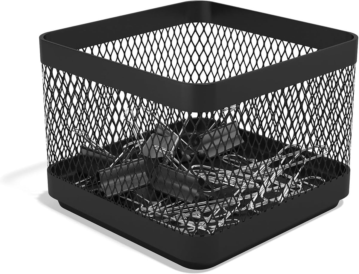 Staples Metal Magazine File Organizer, Black - Top - Loading Desktop File Holder with Handle, Holds Up to 1000 Sheets
