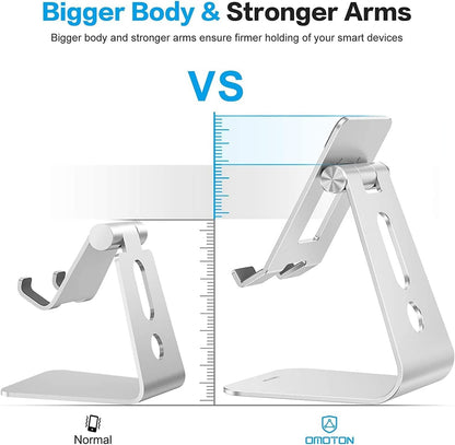 T2 Tablet Stand for Desk, Aluminum Holder for iPad Pro/Air, Silver