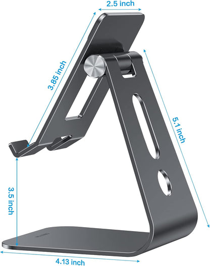 T2 Tablet Stand for Desk, Aluminum Holder for iPad Pro/Air, Silver