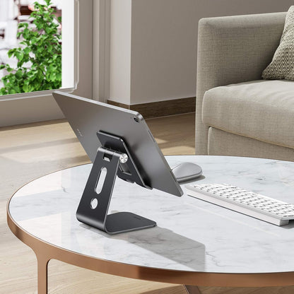 T2 Tablet Stand for Desk, Aluminum Holder for iPad Pro/Air, Silver