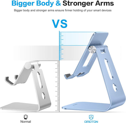 T2 Tablet Stand for Desk, Aluminum Holder for iPad Pro/Air, Silver