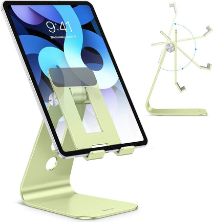 T2 Tablet Stand for Desk, Aluminum Holder for iPad Pro/Air, Silver