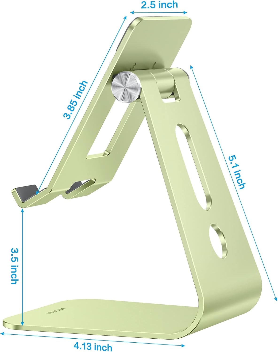 T2 Tablet Stand for Desk, Aluminum Holder for iPad Pro/Air, Silver