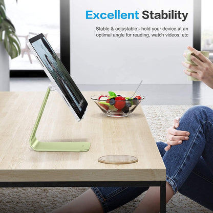 T2 Tablet Stand for Desk, Aluminum Holder for iPad Pro/Air, Silver