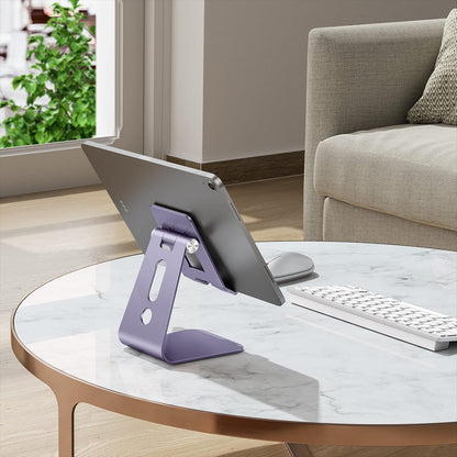 T2 Tablet Stand for Desk, Aluminum Holder for iPad Pro/Air, Silver