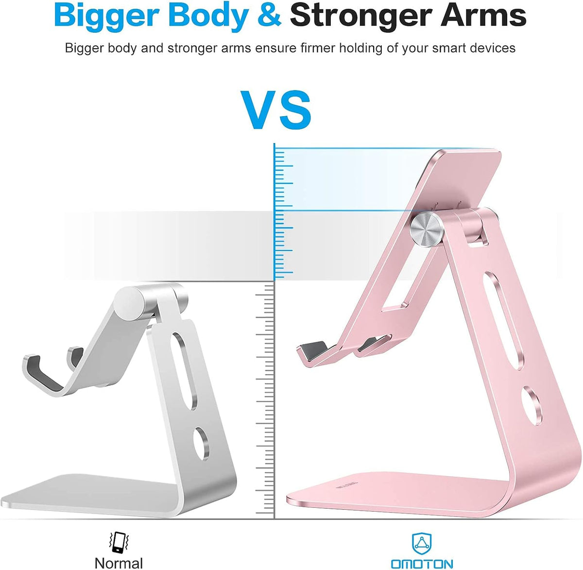 T2 Tablet Stand for Desk, Aluminum Holder for iPad Pro/Air, Silver