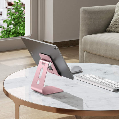 T2 Tablet Stand for Desk, Aluminum Holder for iPad Pro/Air, Silver