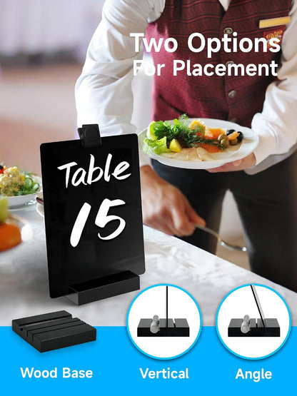 Acrylic Black Dry Erase Board with Stand - 12"x 8"