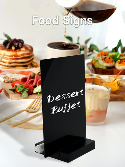 Acrylic Black Dry Erase Board with Stand - 12"x 8"