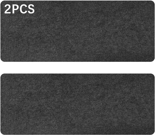 2 Pcs Large Felt Desk mat 36x12 inches, with Non-Slip Full Desk Mouse Pad,Office Computer Desk Mat for Keyboard,Felt Desk Mat for Desk Pad Protector (Dark Gray)