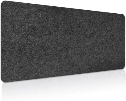 2 Pcs Large Felt Desk mat 36x12 inches, with Non-Slip Full Desk Mouse Pad,Office Computer Desk Mat for Keyboard,Felt Desk Mat for Desk Pad Protector (Dark Gray)