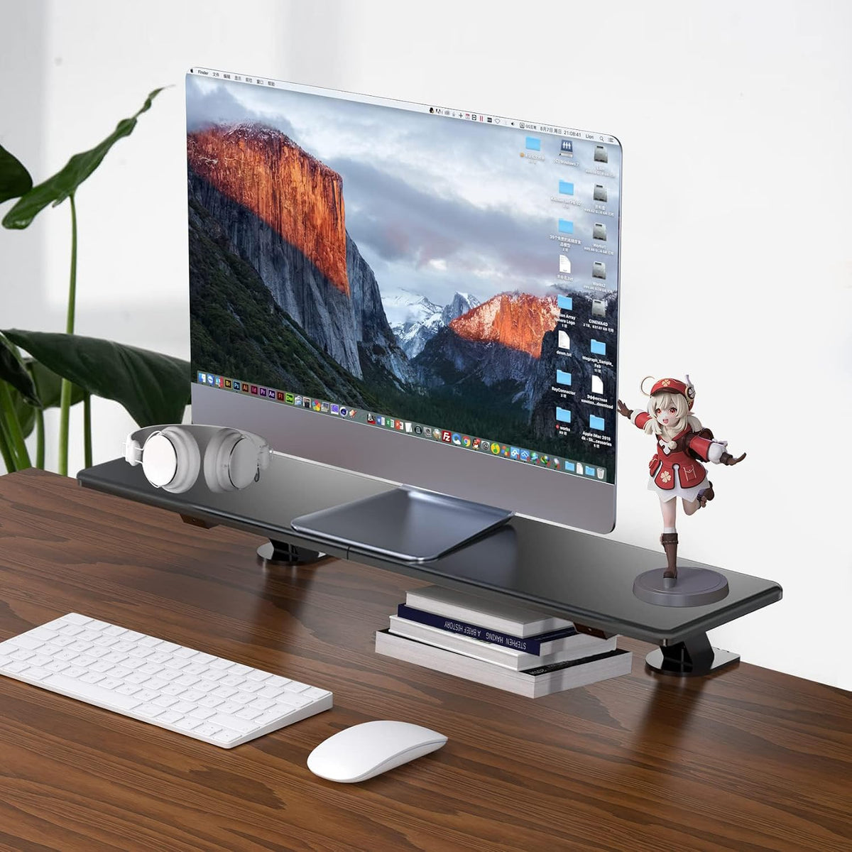 Clamp-on 32 Inch Dual Monitor Desk Mount Riser Shelf Computer Stands for 2 Monitor,Laptop,Printer, Notebook,32.2” x 7.8” x 5.7”