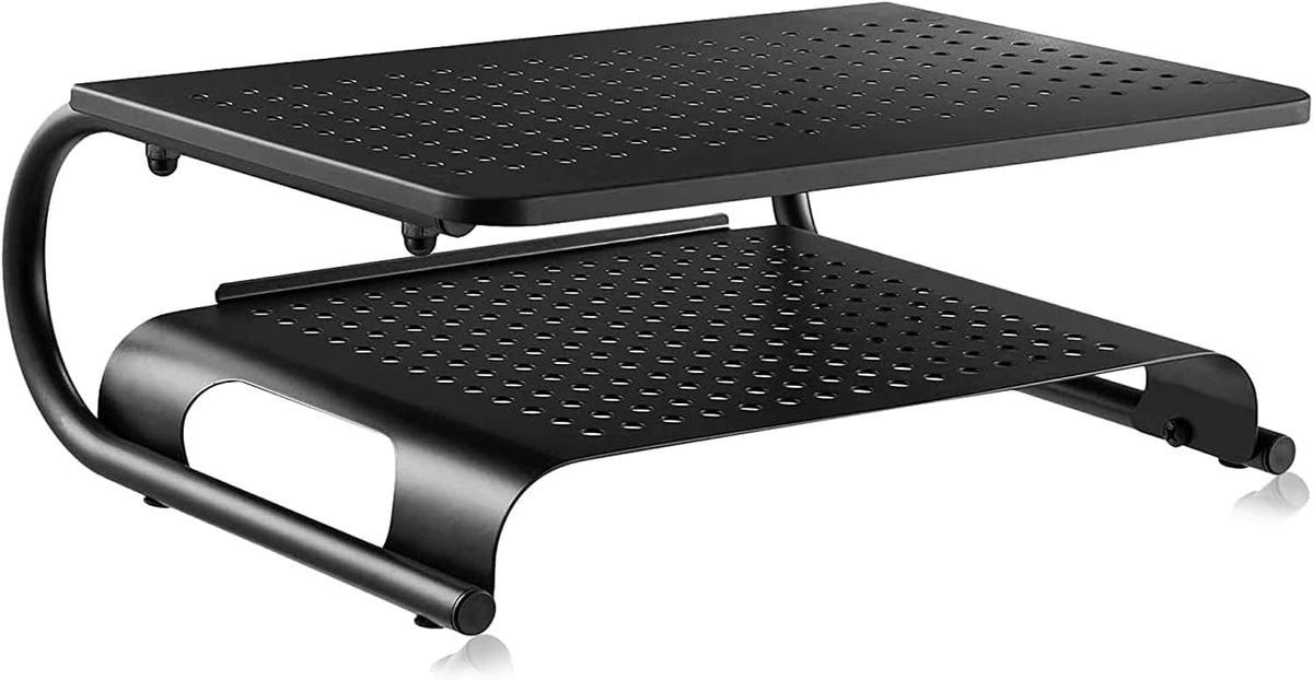 Clamp-on 32 Inch Dual Monitor Desk Mount Riser Shelf Computer Stands for 2 Monitor,Laptop,Printer, Notebook,32.2” x 7.8” x 5.7”