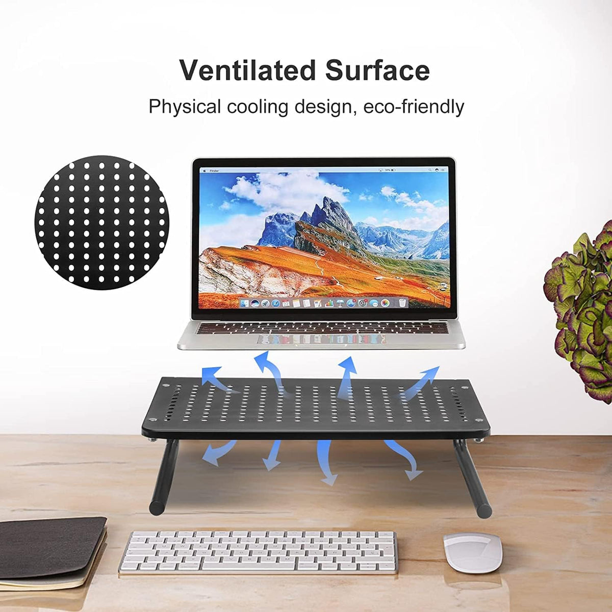 Clamp-on 32 Inch Dual Monitor Desk Mount Riser Shelf Computer Stands for 2 Monitor,Laptop,Printer, Notebook,32.2” x 7.8” x 5.7”