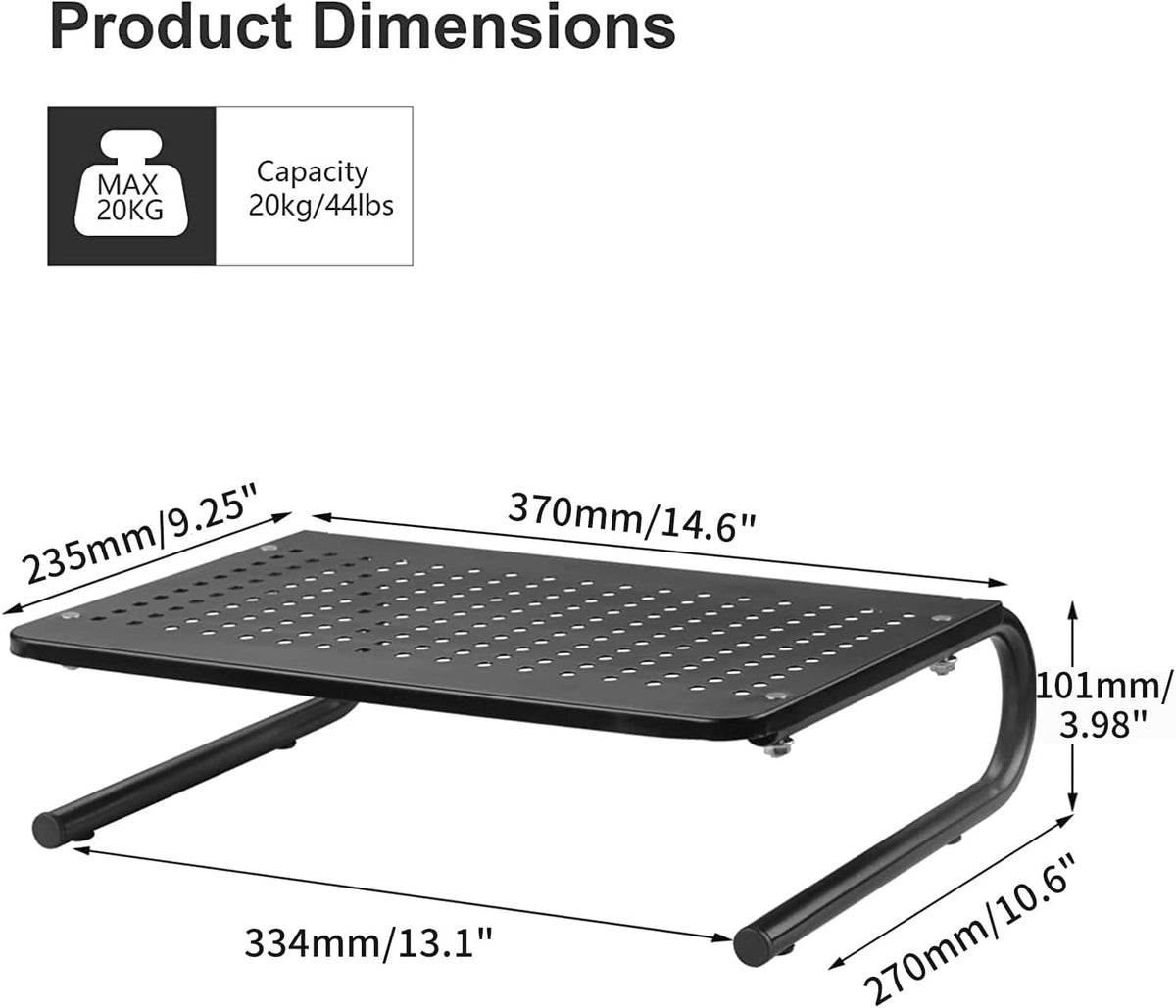 Clamp-on 32 Inch Dual Monitor Desk Mount Riser Shelf Computer Stands for 2 Monitor,Laptop,Printer, Notebook,32.2” x 7.8” x 5.7”