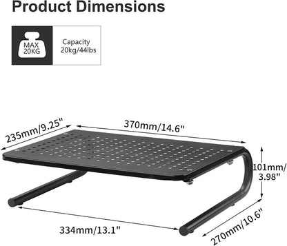 Clamp-on 32 Inch Dual Monitor Desk Mount Riser Shelf Computer Stands for 2 Monitor,Laptop,Printer, Notebook,32.2” x 7.8” x 5.7”