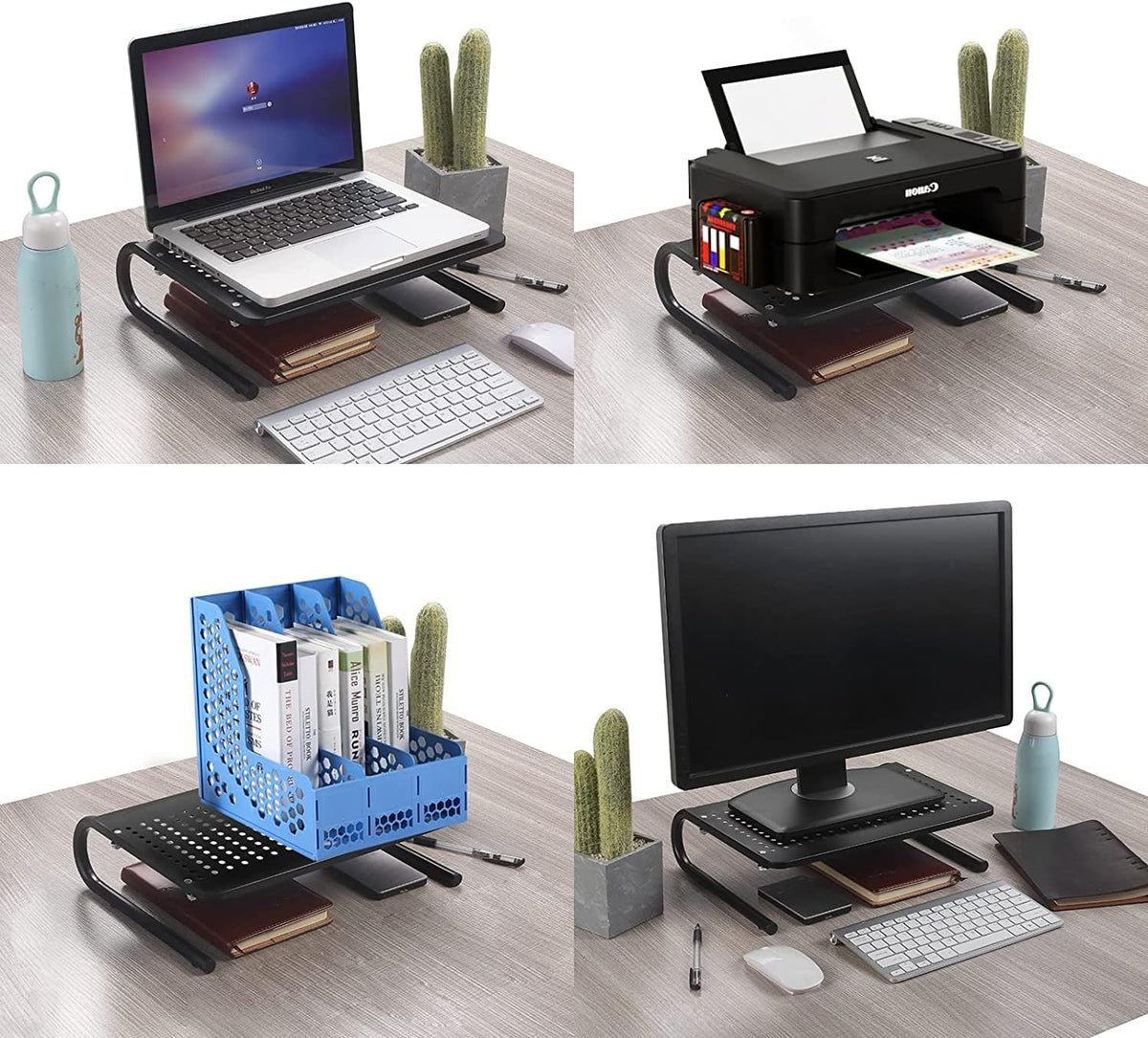 Clamp-on 32 Inch Dual Monitor Desk Mount Riser Shelf Computer Stands for 2 Monitor,Laptop,Printer, Notebook,32.2” x 7.8” x 5.7”