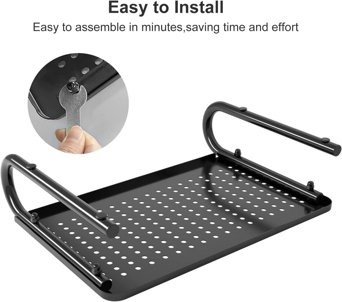 Clamp-on 32 Inch Dual Monitor Desk Mount Riser Shelf Computer Stands for 2 Monitor,Laptop,Printer, Notebook,32.2” x 7.8” x 5.7”