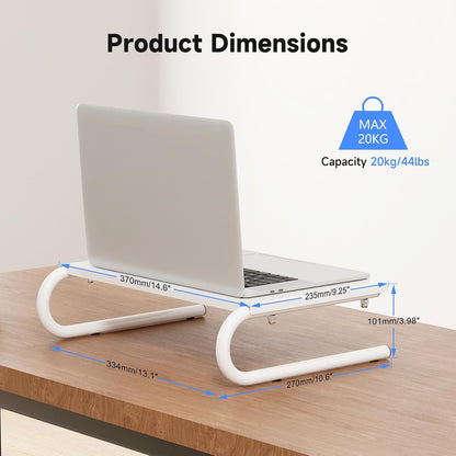 Clamp-on 32 Inch Dual Monitor Desk Mount Riser Shelf Computer Stands for 2 Monitor,Laptop,Printer, Notebook,32.2” x 7.8” x 5.7”