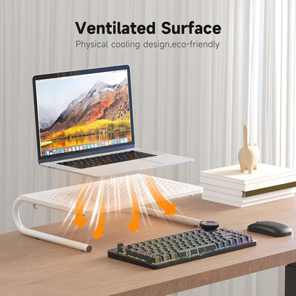 Clamp-on 32 Inch Dual Monitor Desk Mount Riser Shelf Computer Stands for 2 Monitor,Laptop,Printer, Notebook,32.2” x 7.8” x 5.7”