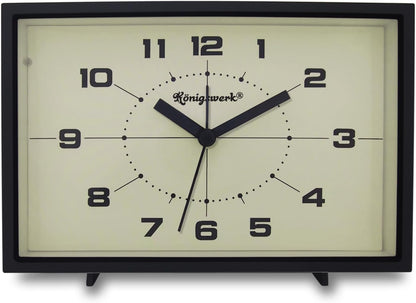 Analog Alarm Clock, 6 inch, Green, Silent, Night Light
