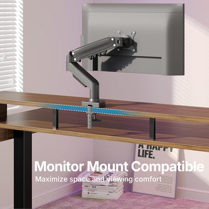 55″ x 26″ Electric Standing Desk with 2 Drawers &24.4″ Large Keyboard Tray, C-Clamp Mount Compatible, Adjustable Computer Desk for Office, Sit Stand Up Desk with 4 Height Presets, Light Walnut