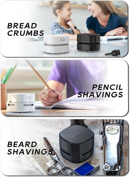 Desk Vacuum Cleaner Mini,Counter Vacuum,Tabletop Vacuum Cleaner USB Rechager, Cordless Energy Saving Design